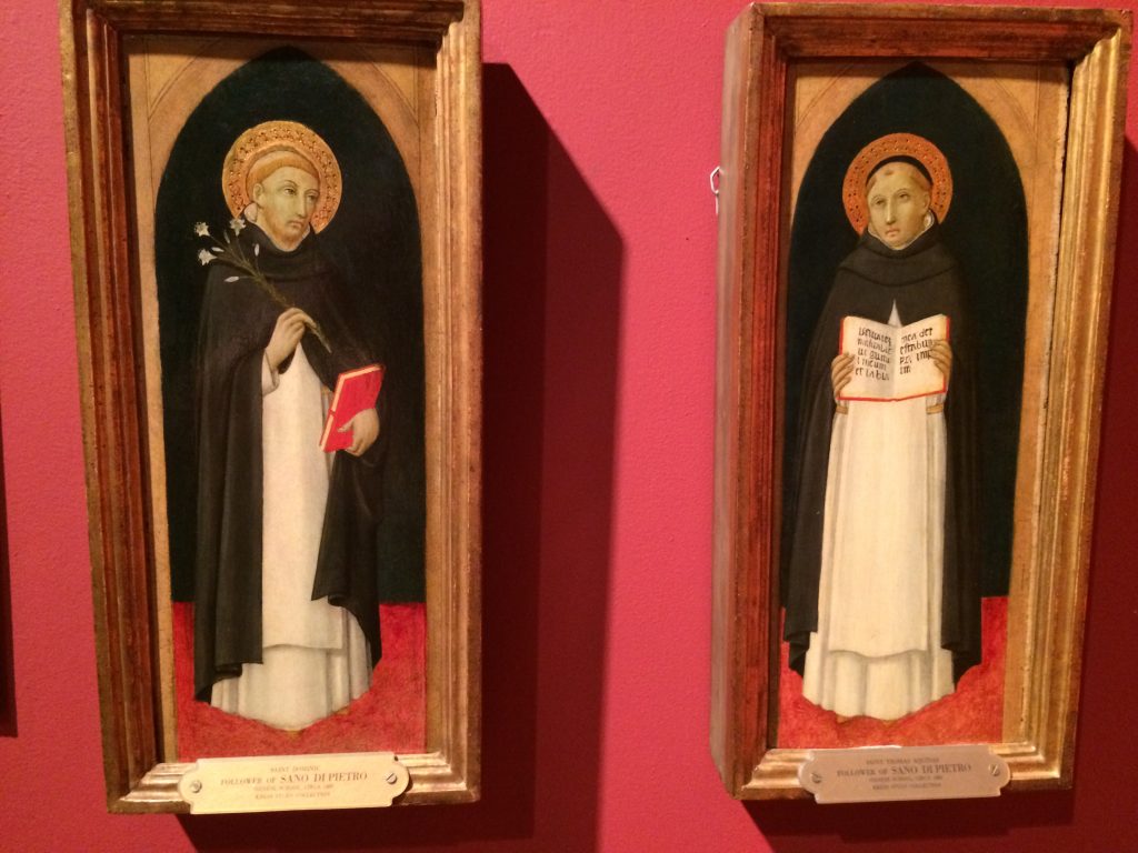 Saint Dominic and Saint Thomas Aquinas, ca. 1480, painted by (Followers of) Sano di Pietro